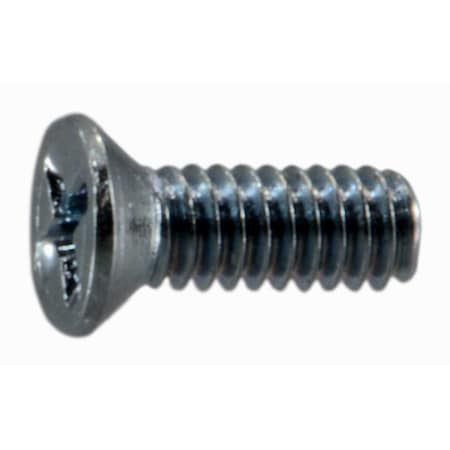 Midwest Fastener #0-80 x 3/16 in Phillips Flat Machine Screw, Zinc Plated Steel, 30 PK 930462